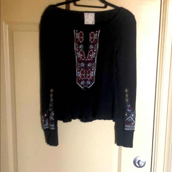 Free People Marion Embroidered Thermal Top - Picture 2 of 9
